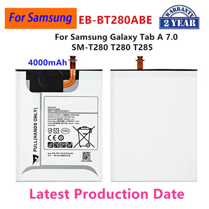 Nuovissima batteria da 4000 mAh per tablet EB-BT280ABE, compatibile con Samsung Galaxy Tab A 7.0 SM-T280 T280 T285