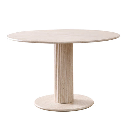 Tavolo da pranzo rotondo in stile nordico, tavolo da pranzo moderno per cucina domestica in legno massello, adatto per 4-6 persone, diametro 115 cm
