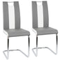 Set di 2 sedie per sala da pranzo, sedie da cucina, imbottite, in pelle artificiale, per sala da pranzo, tavolo da pranzo, cucina, soggiorno