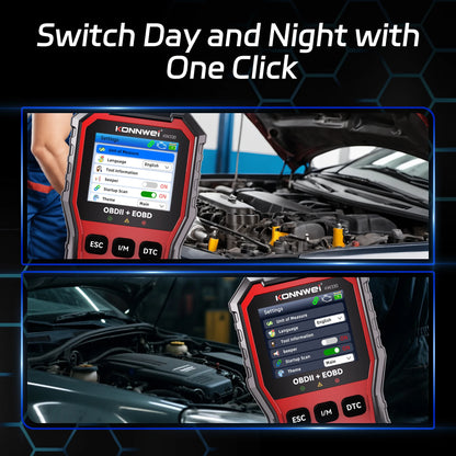 2026 KONNWEI KW330 Auto OBD2 Scanner di guasti Test della batteria del motore Codice di guasto Trasparente Dati in tempo reale Strumento di ispezione OBD professionale
