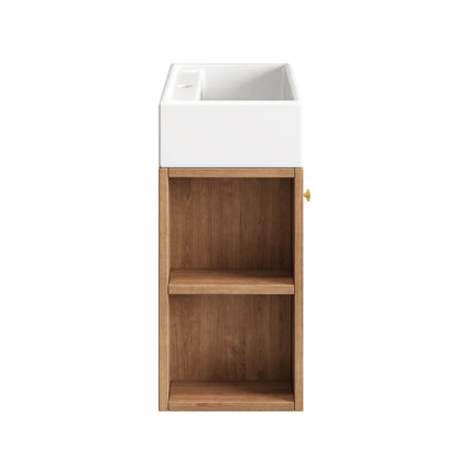 Mobile bagno sospeso con lavabo 55 × 31 × 66,5 cm e vani laterali