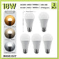 Set di 5 Lampadine LED E27 da 20W, 18W, 15W, 12W, 10W, 9W, 8W, AC220V, Potenza Reale, A60 A80, per Soggiorno e Casa