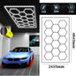14 griglie con telaio luci da garage esagonali 6500K 672W a nido d'ape led per officina barbiere palestra soffitto negozio seminterrato