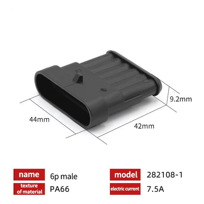 20/50/100 Set 1.5 Serie AMP Automobile Connettori 1/2/3/4/5/6 Pin Super Sigillo Impermeabile Cavo Elettrico connettore PA66 Nylon