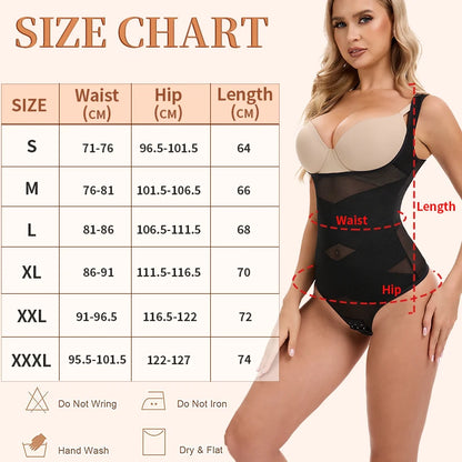 Mesh Shapewear Body per le donne Tummy Control vita Trainer Butt Lifter mutandine dimagrante Body Shaper Open Bust Underwear 2024