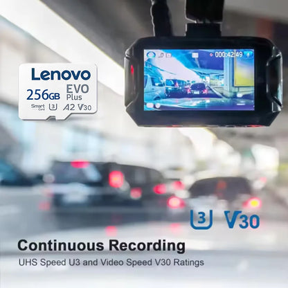Scheda di memoria Lenovo TF, Micro SD, 128 GB, 256 GB, 512 GB, 1 TB, UHS-I, U3, V30, impermeabile, resistente agli urti, per smartphone, tablet e sistemi di videosorveglianza.