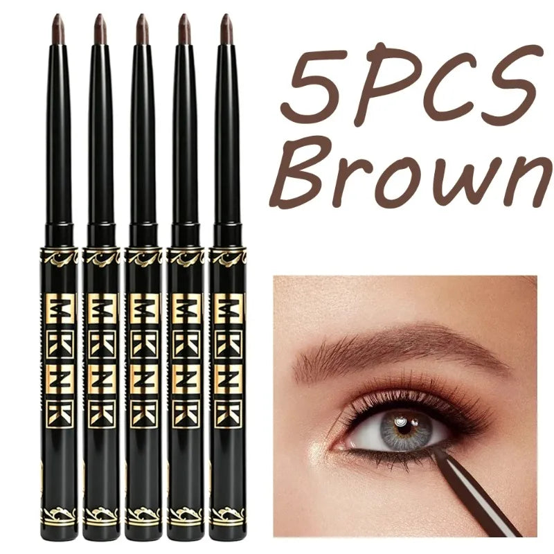 1-12 Pezzi Matita Eyeliner Nera Impermeabile, Anti-sbavatura, Applicazione Facile con Rotazione, Gel Occhi per Trucco Occhi Audace Stile Punk Adatto ai Principianti