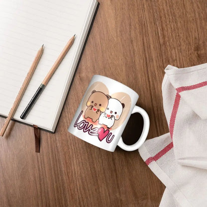 Tazze personalizzate per coppia Bubu Dudu Panda e Brownie Bear Tazza da caffè per tè al latte in ceramica fai-da-te