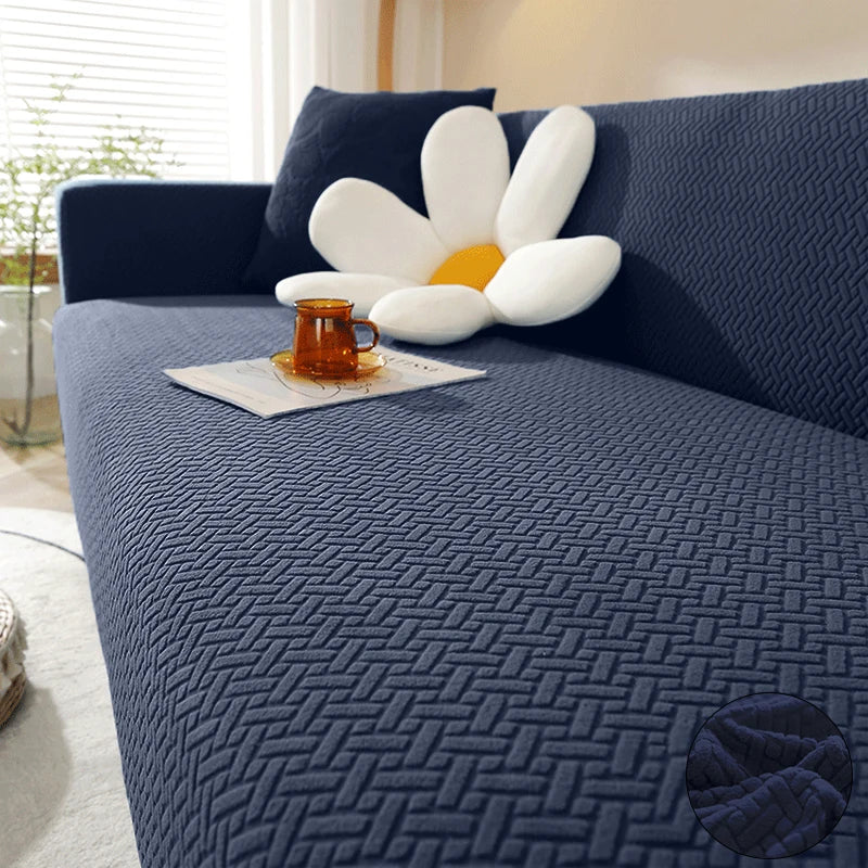 Copridivano Elastico Jacquard per Soggiorno, Fodere Elasticizzate in Pile Polare, Protezione per Poltrona, Divano a L 1/2/3/4 Posti per Casa