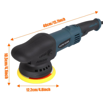 Podofo, set da 24 pezzi, lucidatrice a disco orbitale con 6 velocità variabili, 980 W, 220 V, 550-3300 giri/min, ideale per la lucidatura, la ceratura e la pulizia di autoveicoli.