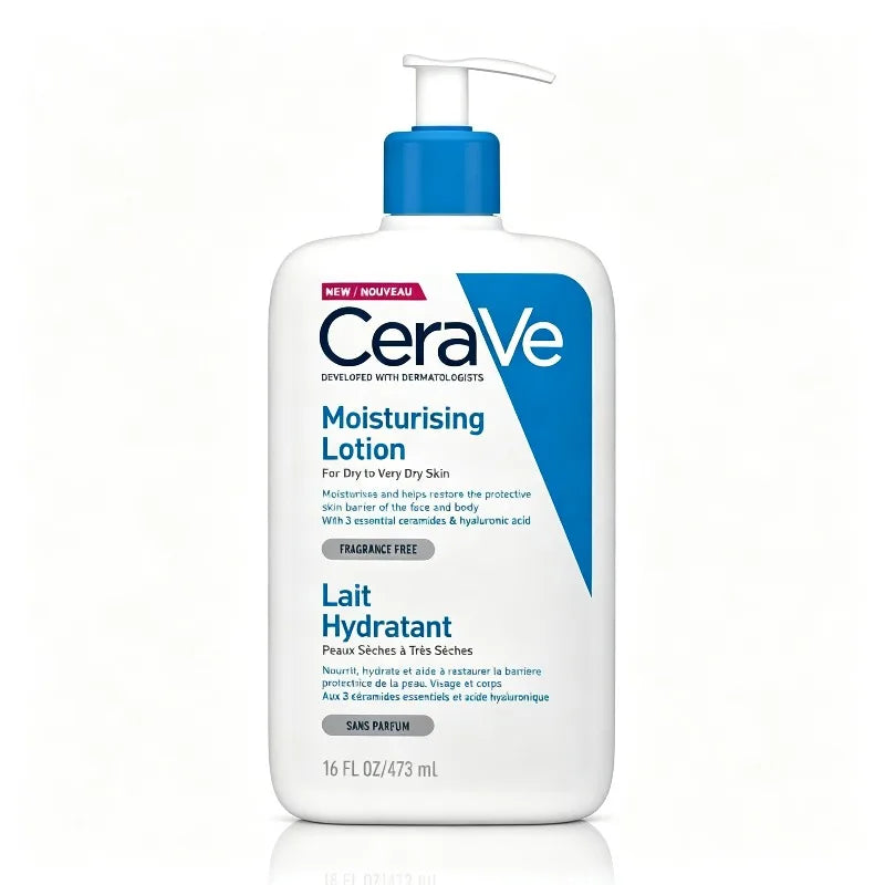 CeraVe, lozione per il corpo in confezione grande da 473 ml, latte idratante multiuso per la pelle secca di viso e corpo.