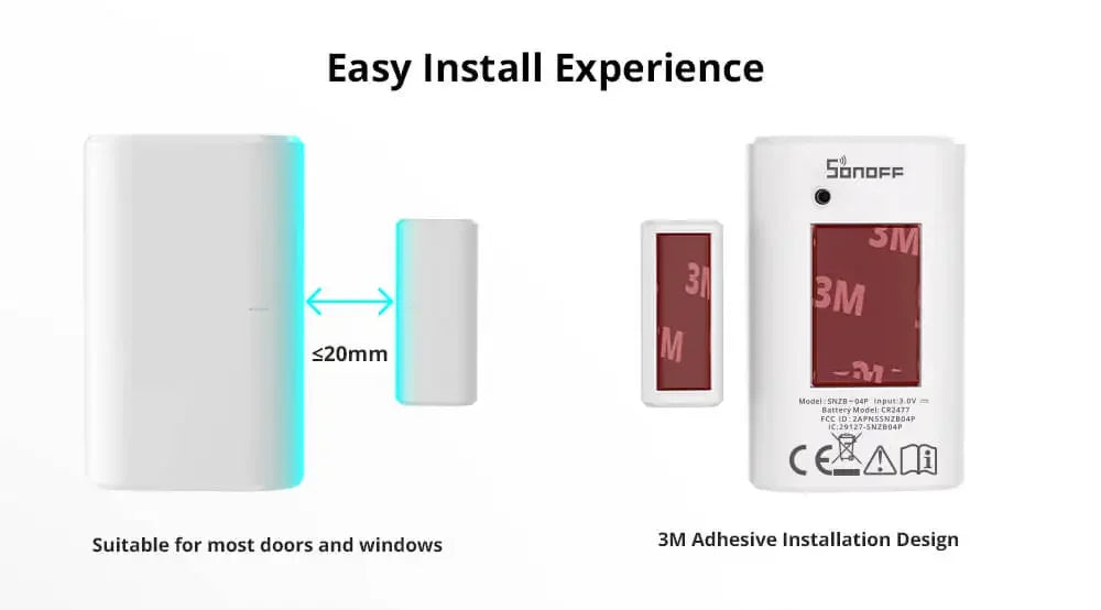 SONOFF SNZB-04P Sonoff Zigbee Sensore porta SNZB 04P Collegamento scena intelligente locale Avviso antimanomissione Sicurezza domestica Funziona con Alexa Google