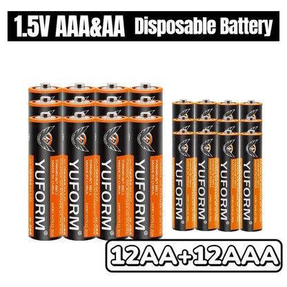 Batterie al carbonio zinco AA AAA da 1,5 V, confezione da 40 all'ingrosso per giocattoli, orologi, telecomandi, alimentazione di lunga durata, a prova di perdite