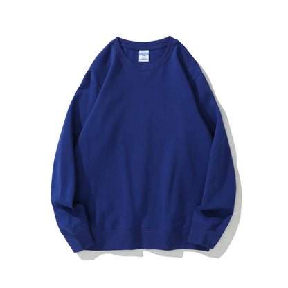 Felpa girocollo da donna tinta unita, vestibilità ampia, a maniche lunghe, casual, morbida, basic, senza cappuccio, per tutti i giorni, streetwear, top semplice