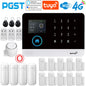 Sistema di allarme domestico PGST, 4G, WIFI, GSM, allarme di sicurezza, antifurto con sensore di movimento per porte, controllo tramite l'app Tuya Smart, compatibile con