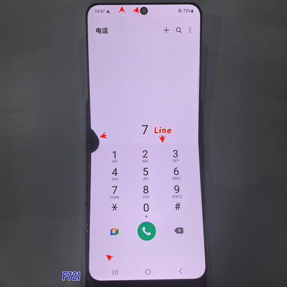 Display LCD Super AMOLED da 6.7'' 100% Testato per Samsung Z Flip 4 SM-F7210 F721 F721W F721U, Schermo Touch Sostitutivo Con Difetti