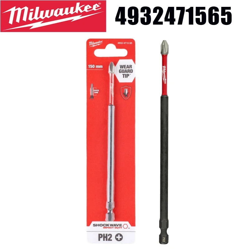 Milwaukee Ultimate Fit PH2 150mm Punta per Avvitatore a Impatto 4932471565 Shockwave Resistente all'Usura