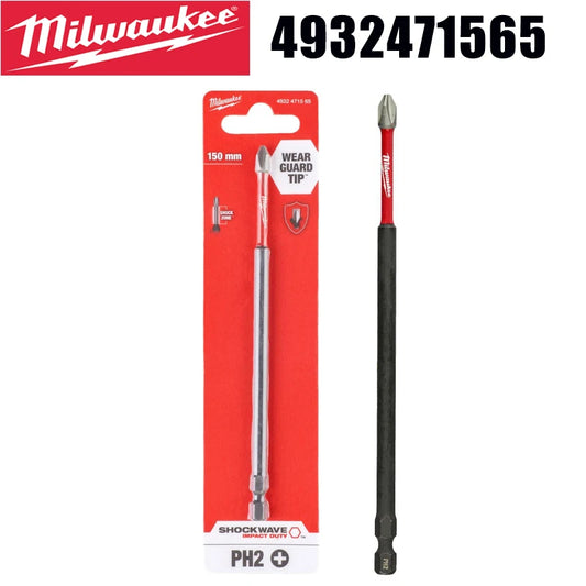 Milwaukee Ultimate Fit PH2 150mm Punta per Avvitatore a Impatto 4932471565 Shockwave Resistente all'Usura