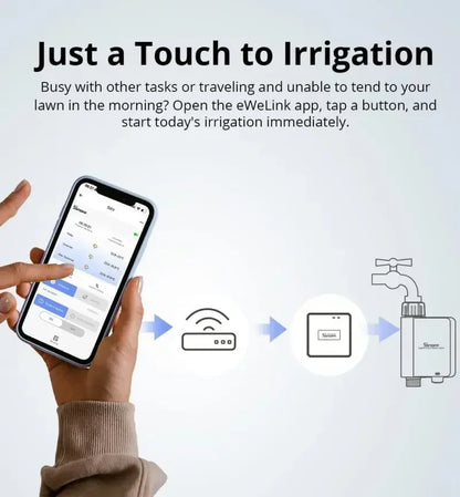 SONOFF SWV SONOFF Valvola dell'Acqua SWV-BSP ZIGBEE, Sistema di Controllo Irrigazione Intelligente, Timer, Controllo Vocale tramite App Google Eweli