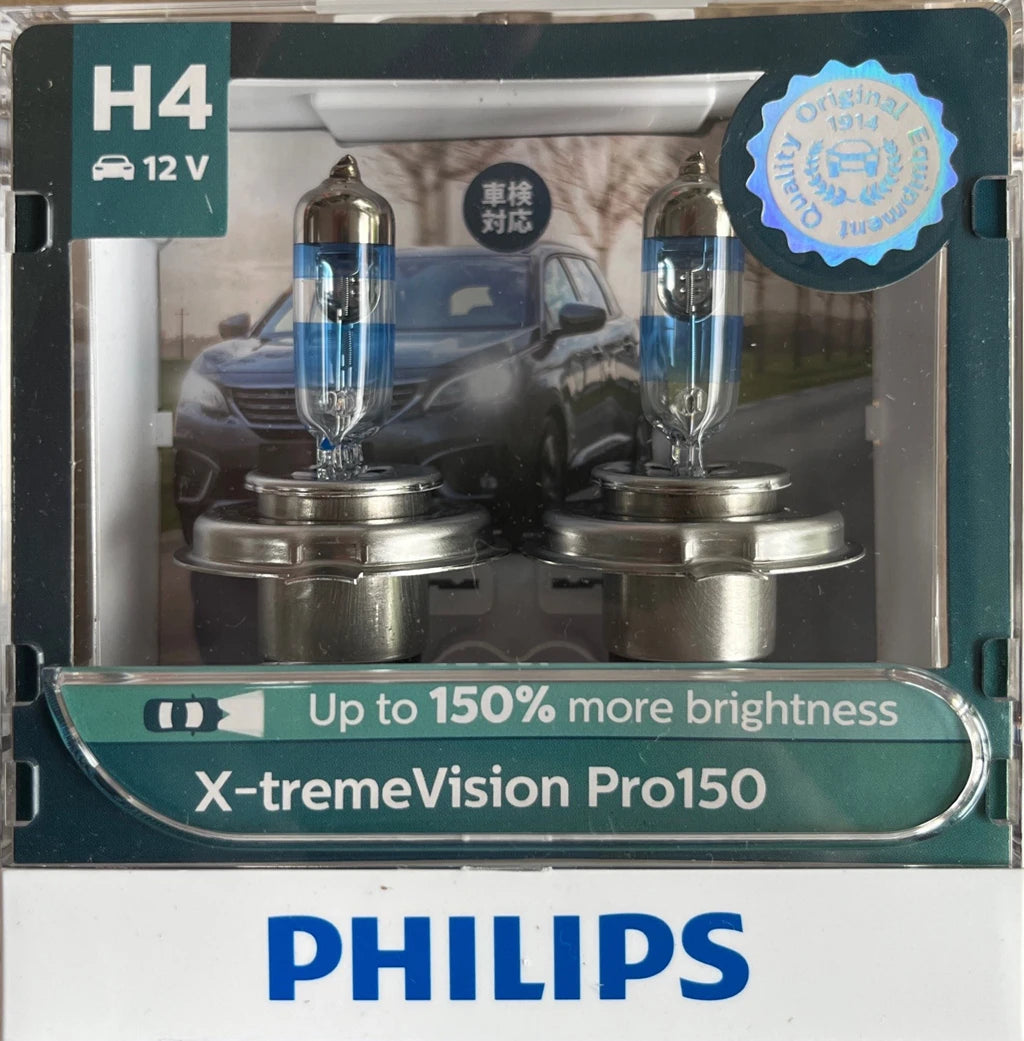 Philips H7 H4 12V 55W Faro alogeno Fino al 150% 200% Altro luminosità Lampadine originali per auto