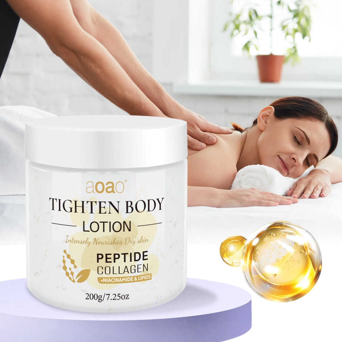 Lozione Corpo al Collagene, Nutre Profondamente la Pelle Secca, Crea una Pelle Setosa e Non Appiccicosa, Lozione Corpo Idratante Rinfrescante per la Cura della Pelle, Uso Multi-Area, 200g