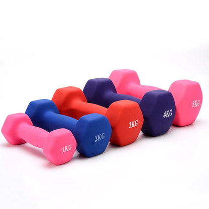 Manubri da donna da 1/2/3/4 kg attrezzature per la casa fitness bilanciere attrezzature in ghisa solida per il dimagrimento del braccio yoga e la perdita di peso