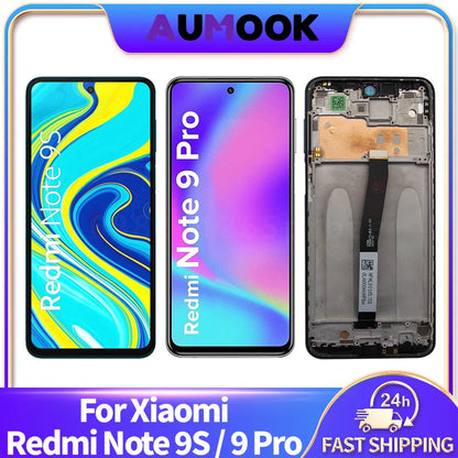 6.67 "Display LCD Per Xiaomi Redmi Nota 9S Nota 9 Pro Touch Screen Digitizer Assembly M2003J6A1G M2003J6B2G Parti di Ricambio