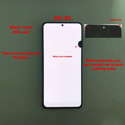Display LCD Super AMOLED per Samsung S21 5G G990F G991F G991U G991B/DS, Schermo Touch Digitizer 6.2'' con Difetti, Ricambio Schermo