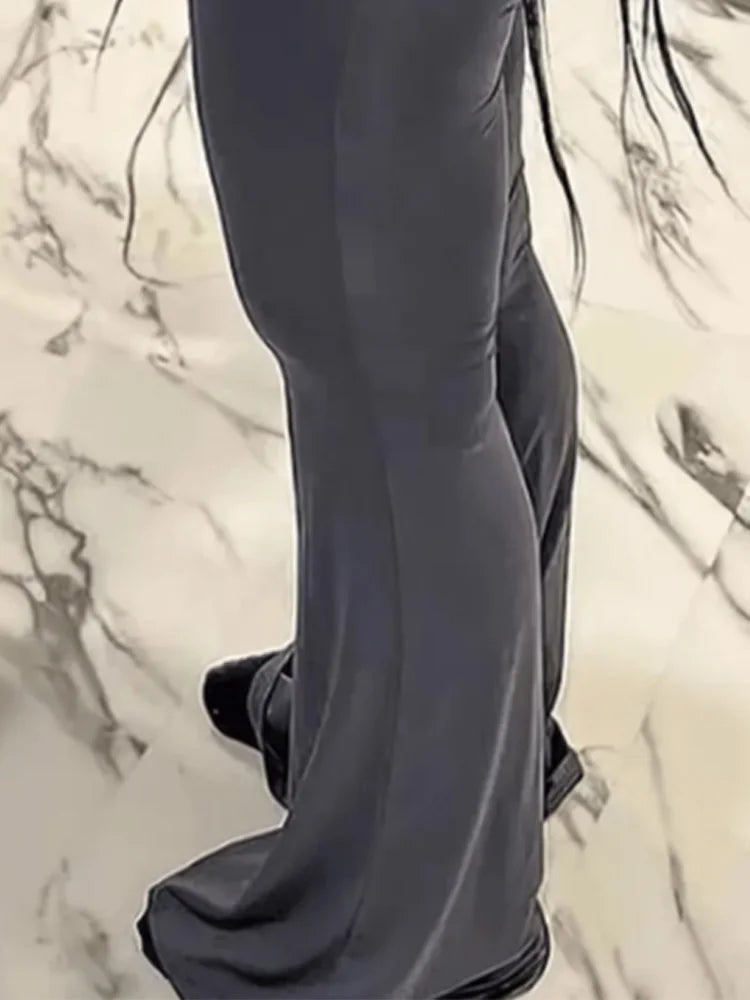 Leggings svasati a vita alta con pieghe sexy Pantaloni da yoga Pantaloni a gamba larga da donna Palestra da donna che corrono all'aperto Leggings in tinta unita