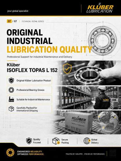 Grasso Sintetico Originale Kluber ISOFLEX TOPAS L 152 NLGI 2 Lubrificante per Cuscinetti di Motori Elettrici per Ampie Temperature