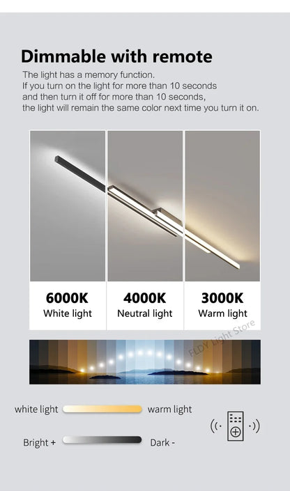 Lampada da soffitto moderna linea Luci a LED Soggiorno Sala da pranzo Camera da letto principale Apparecchio Lampadario a soffitto Sconce da parete Apparecchio di illuminazione