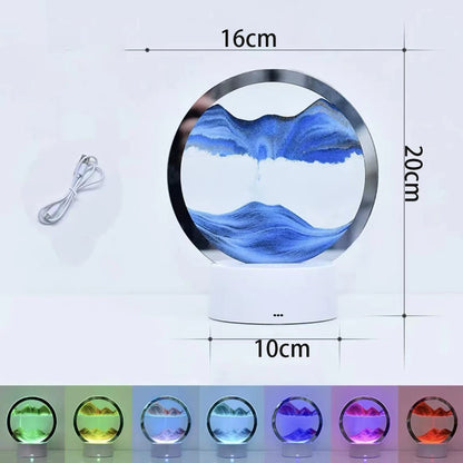 Clessidra creativa sabbie mobili luminose pittura ornamento arte soggiorno ufficio mobile TV luce decorazione di lusso regalo di compleanno