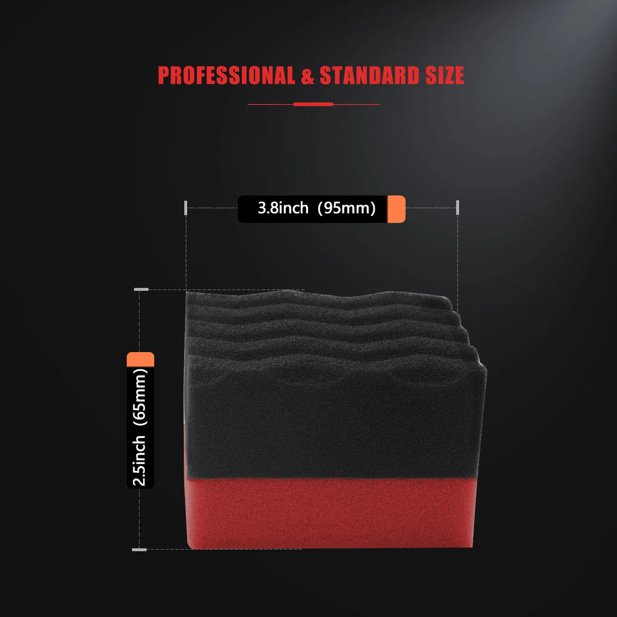 SPTA Wonder Wave Durafoam Spugna Applicatrice Sagomata Grande per Lucidatura Pneumatici e Lavaggio Auto