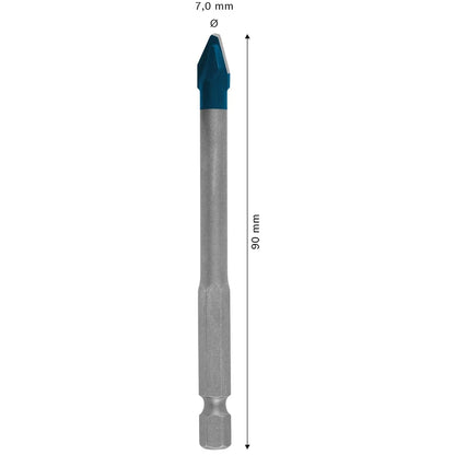 BOSCH EXPERT HEX-9 Punta da trapano in ceramica dura 10X Lunga durata Punta da trapano per pietra in materiale ad alta durezza 2608900590 2608900588