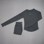 DFDK Set Yoga da Donna 2 Pezzi Senza Cuciture, Top a Maniche Lunghe Slim Fit e Leggings a Vita Alta, Traspirante e ad Asciugatura Rapida per Palestra, Corsa e Fitness