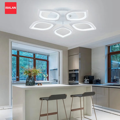 Lampada da Soffitto LED IRALAN Dimmerabile, Lampadario a Sospensione con Telecomando, Illuminazione Minimalista per Soggiorno e Camera da Letto