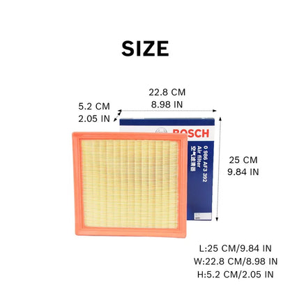 Filtro dell’aria per motore Bosch AF3392, per Toyota RAV4 XA50, Camry XV70, Highlander/Kluger, Avalon XX50, per Lexus ES350 [codice originale: 17801F0060].