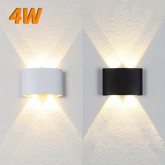 Lampada da parete a LED per esterni Impermeabile IP66 Lampada da parete per interni 4W Luci da giardino Camera da letto Soggiorno Illuminazione scale