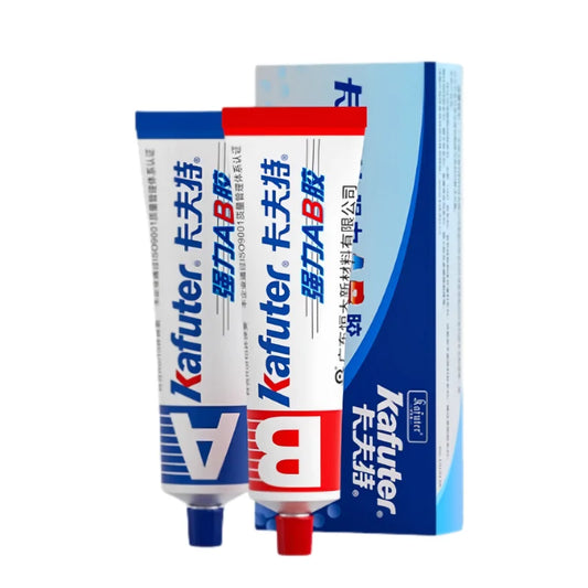Colla Epossidica Kafuter K-8818 AB, Adesivo ad Alta Resistenza per Riparazioni di Metallo, Vetro, Ceramica e Plastica