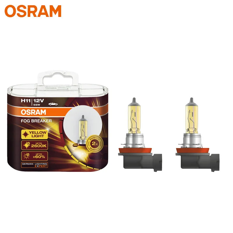 OSRAM Interruttore fendinebbia 2600K H1 H3 H4 H7 H8 H11 H16 9005 9006 Lampadine 12V Lampade alogene per auto più luminose 2 pezzi