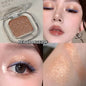 Palette Ombretto Monocromatico Rosso Marrone, Eyeliner in Polvere, Rosso Corallo Opaco Setoso, Eyeliner Effetto Baco, Impermeabile, Trucco Aegyo-sal