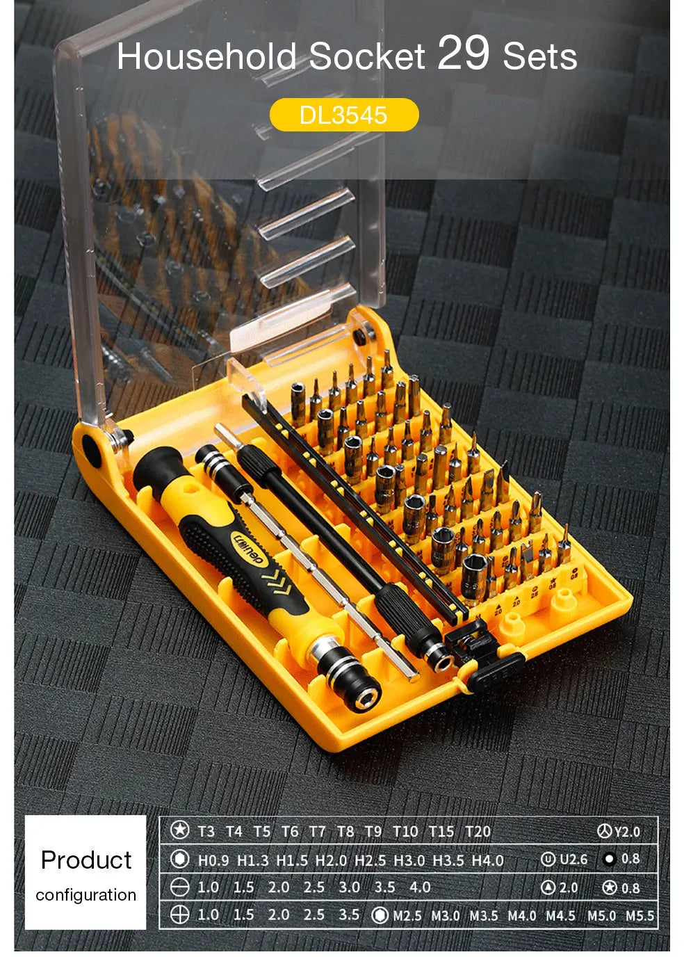 DELI Set di cacciaviti Kit di cacciaviti magnetici Punte di precisione elettriche Xiaomi Iphone Computer Cacciaviti Torx a tre ali Piccoli