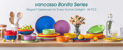 Vancasso 12/18/24 pezzi set di piatti in ceramica modello di spirali dipinti a mano di colore misto 4/6 pezzi piatti piani/dessert/cucina/piatti da zuppa
