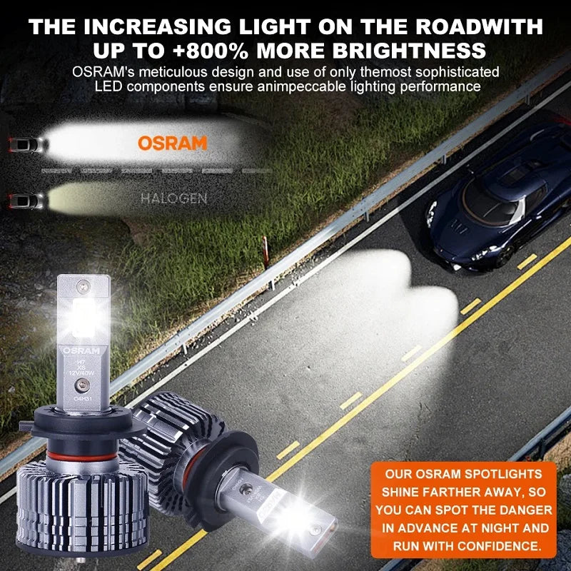 OSRAM H4 H7 H11 LED XLZ-40W Faro per auto H8 H16 HB3 HB4 9005 9006 9012 LEDriving Super Bright 6000K LED bianco Auto Upgarde Lampade