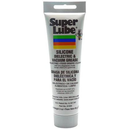 Super Lube 91003 Grasso Dielettrico e per Vuoto al Silicone 3oz, Lubrificante Non Conduttivo Impermeabile per Connettori Elettrici e O-Ring