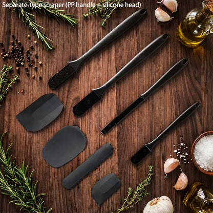 Set di utensili da cucina in silicone da 6 pezzi, spatola per crema, spatola, pennello per olio, set di raschietti di varie misure, strumento per la cottura, non integrato