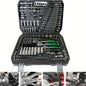 Set di strumenti di riparazione meccanica automatica da 150/46 pezzi, multifunzionale con presa, chiave e set a cricchetto, riparazione auto fai da te, kit di attrezzi meccanico