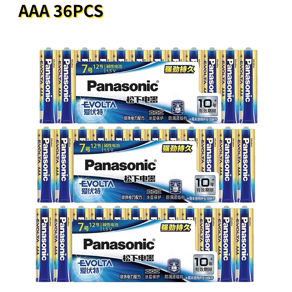 Panasonic 1.5V AAA # Batteria Alcalina a Lunga Durata per Serrature Intelligenti, Telecomandi TV e Condizionatori d'Aria, 4‑96 Pezzi