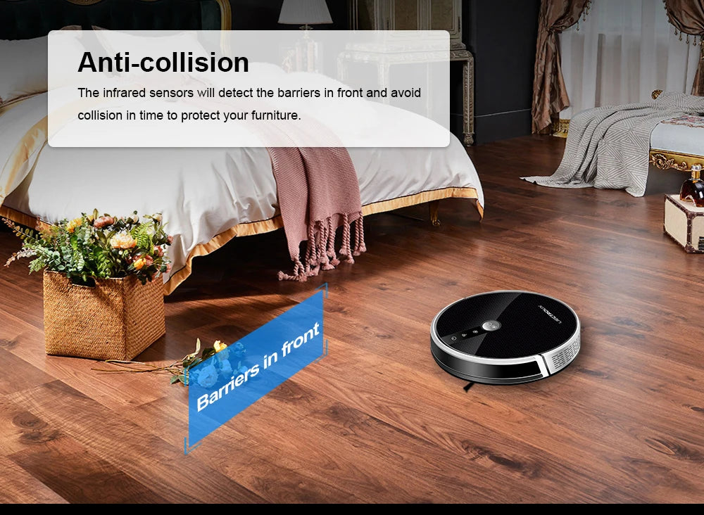 LIECTROUX C30B Robot Aspirapolvere con Navigazione AI, Partizione Intelligente, App WiFi, Aspirazione 6000Pa, Lavaggio a Secco e Umido, Disinfezione