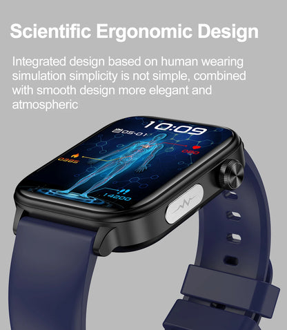 2025 Nuovo AI Diagnosi Lipidi nel sangue Acido urico Test di composizione corporea Smart Watch per uomo ECG + PPG Chiamata Bluetooth Salute Smartwatch